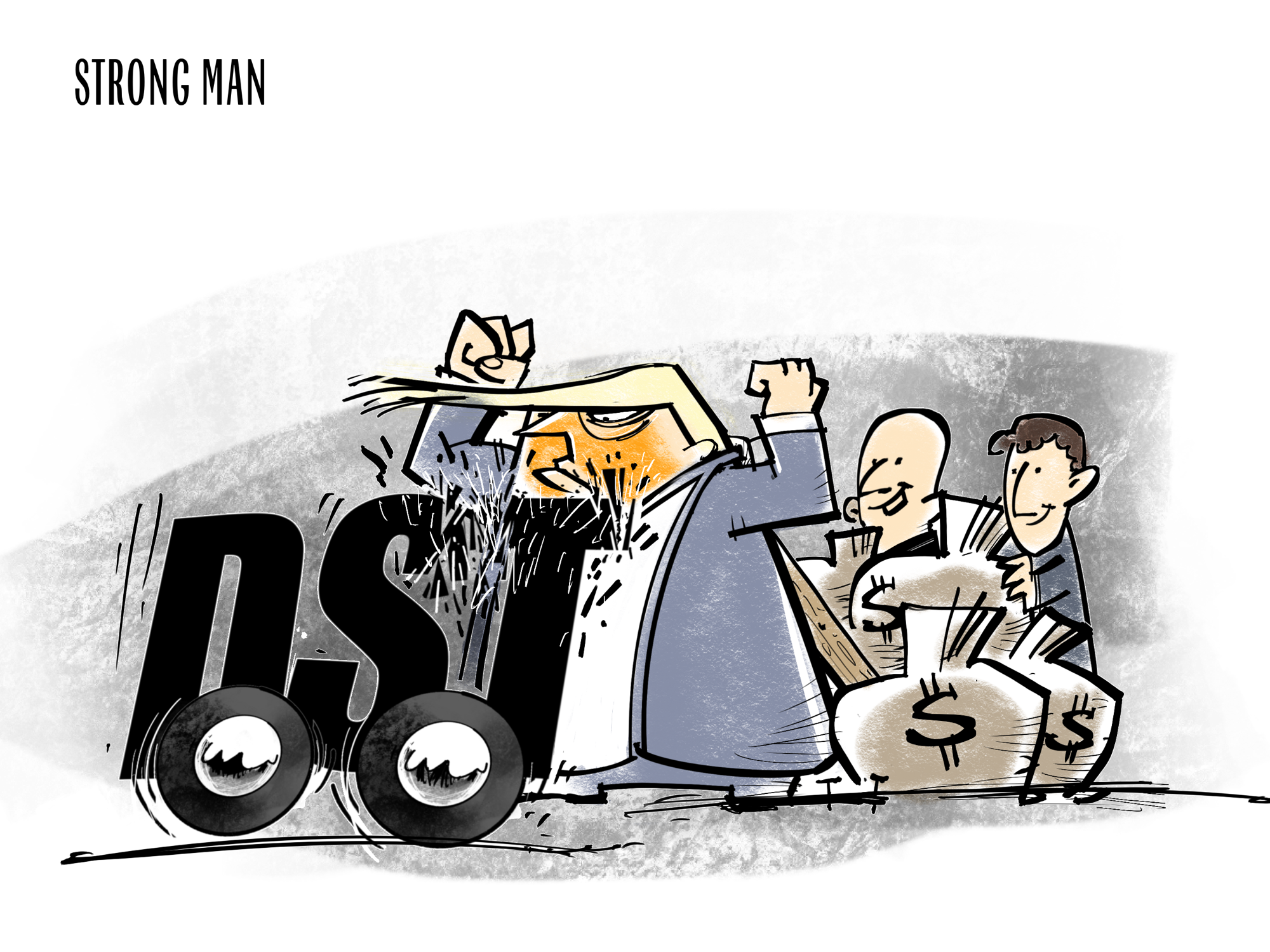 DST crash into the strong man